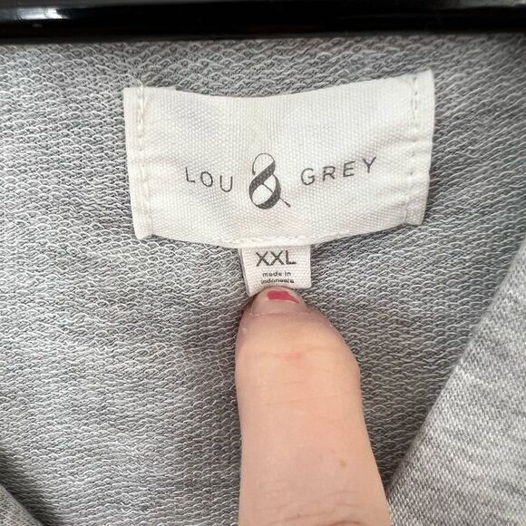 Lou & Grey Signature Soft Pullover Hoodie Sweatshirt in Grey XXL - Picture 4 of 5